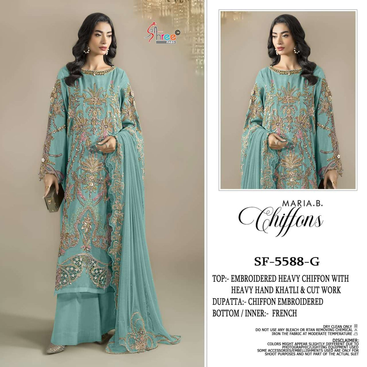 Shree Fab SF-5588 Chiffon Semi Stitched Pakistani Suit