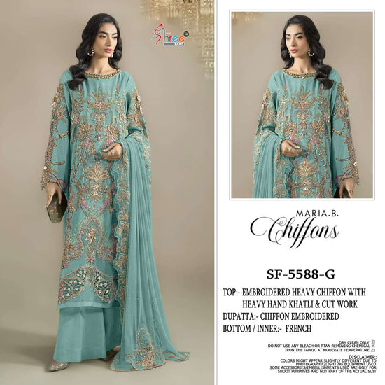 Shree Fab SF-5588 Chiffon Semi Stitched Pakistani Suit