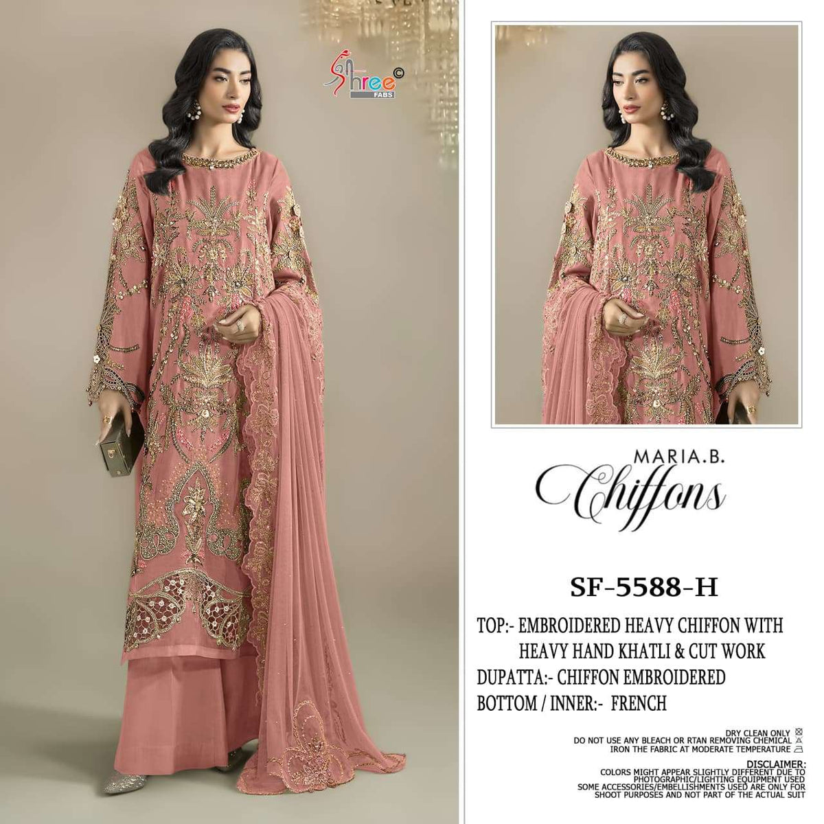 Shree Fab SF-5588 Chiffon Semi Stitched Pakistani Suit