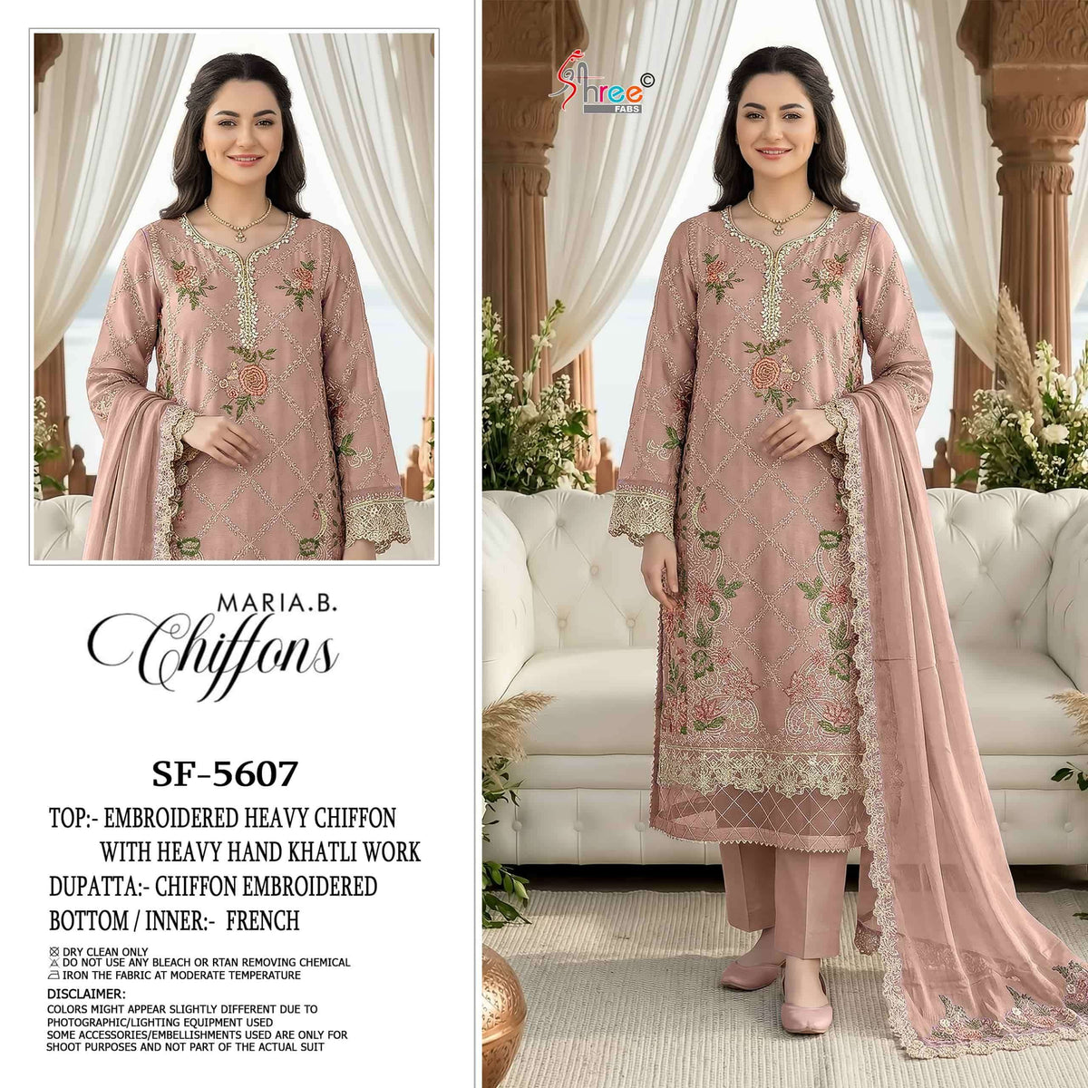 Shree Fab SF-5607 Chiffon Embroidered Pakistani Suit Set