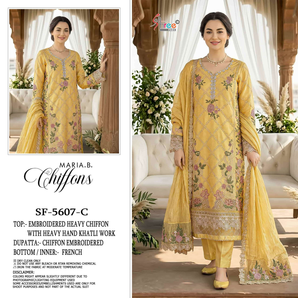 Shree Fab SF-5607 Chiffon Embroidered Pakistani Suit Set