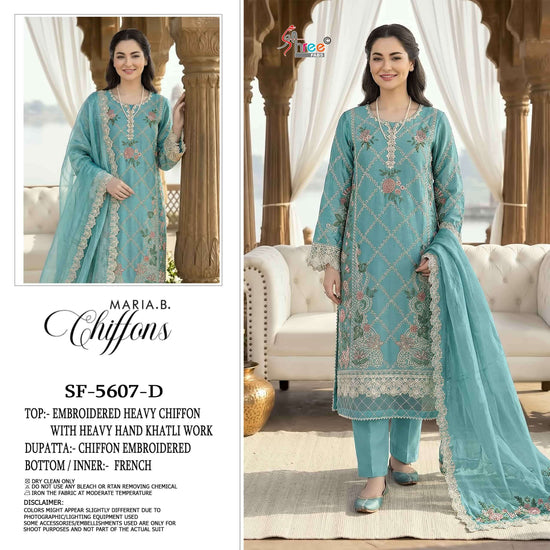 Shree Fab SF-5607 Chiffon Embroidered Pakistani Suit Set