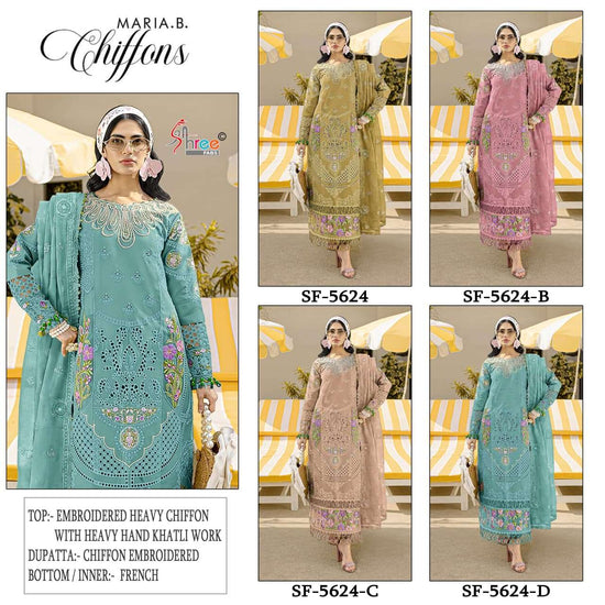 SHREE FAB SF-5624 Chiffon Pakistani Suit
