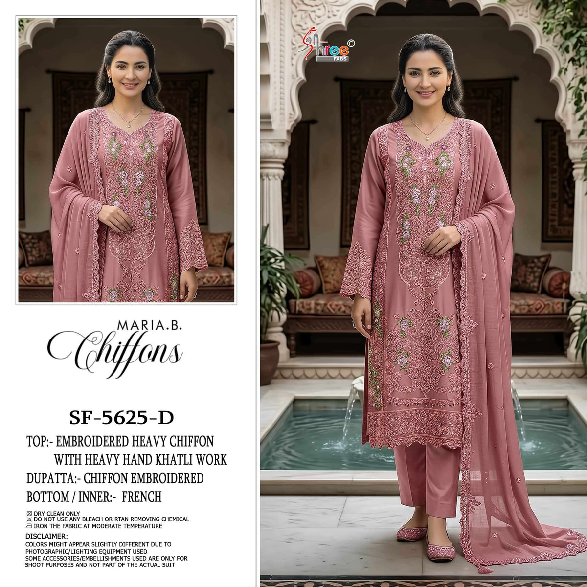 Shree Fab SF-5625 Chiffon Embroidery Semi Stitched Pakistani Suit