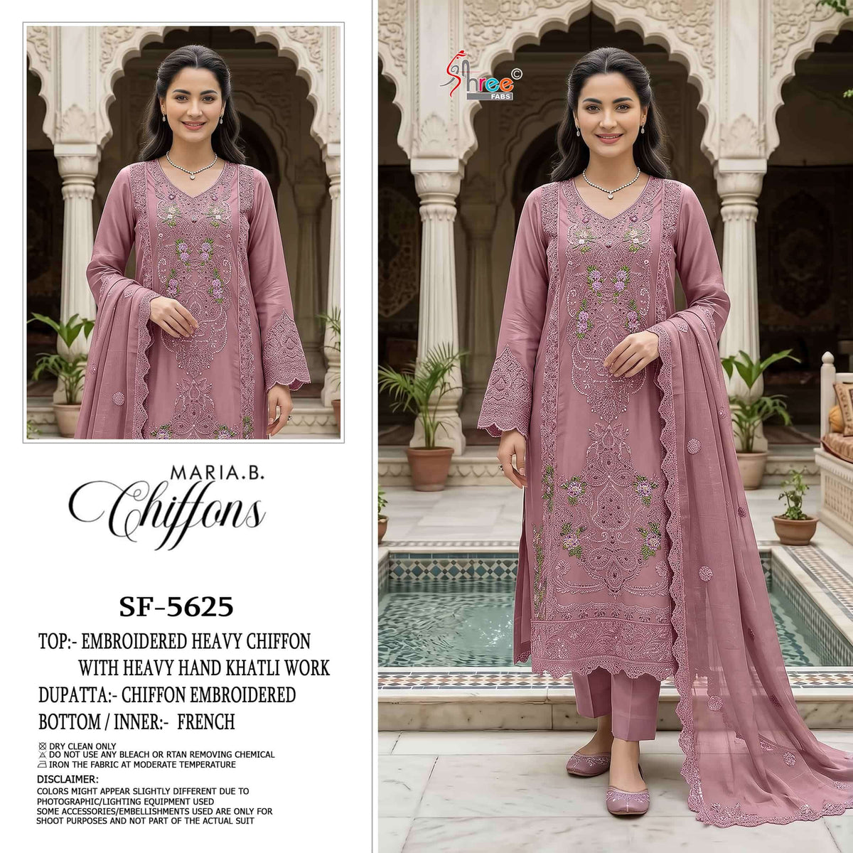 Shree Fab SF-5625 Chiffon Embroidery Semi Stitched Pakistani Suit