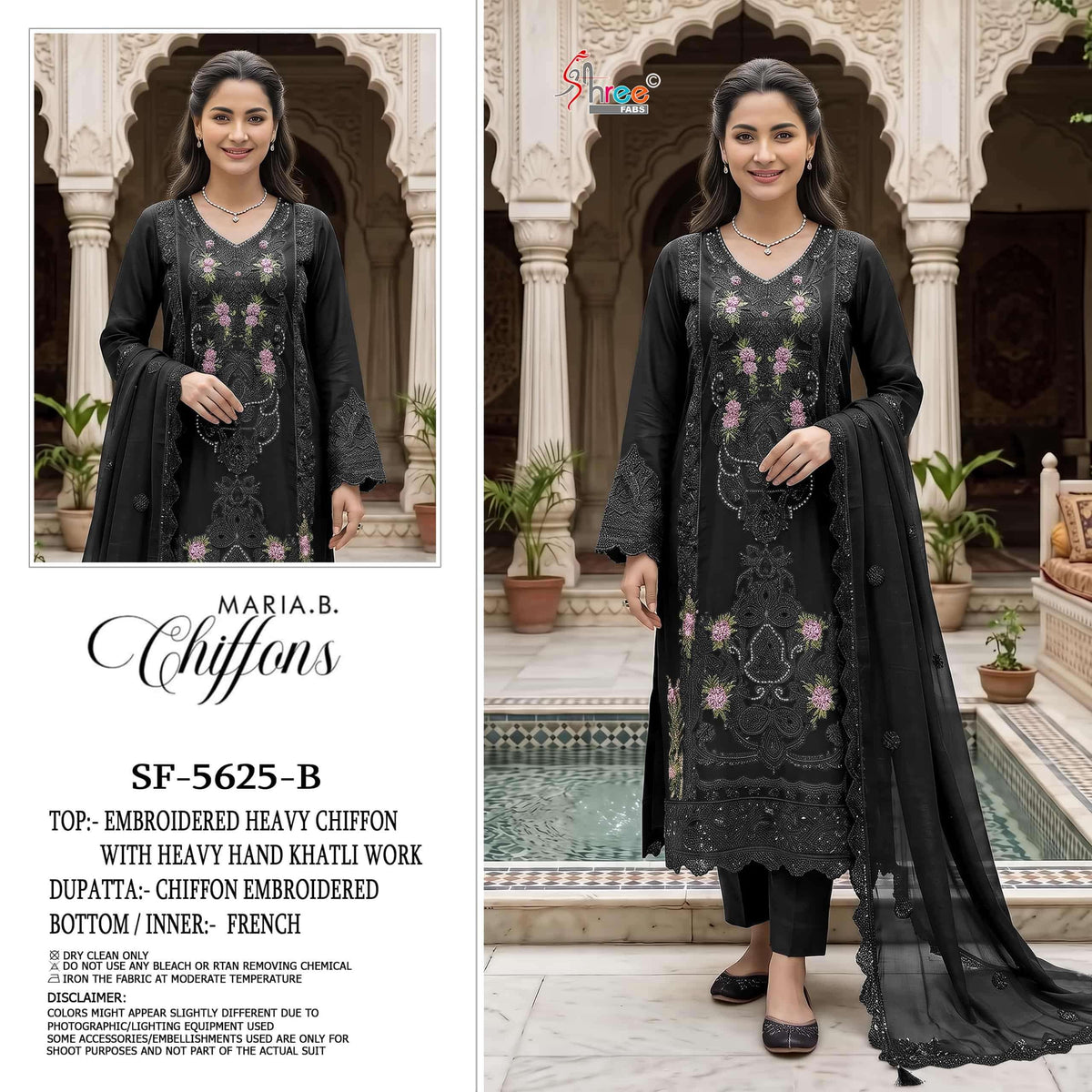 Shree Fab SF-5625 Chiffon Embroidery Semi Stitched Pakistani Suit
