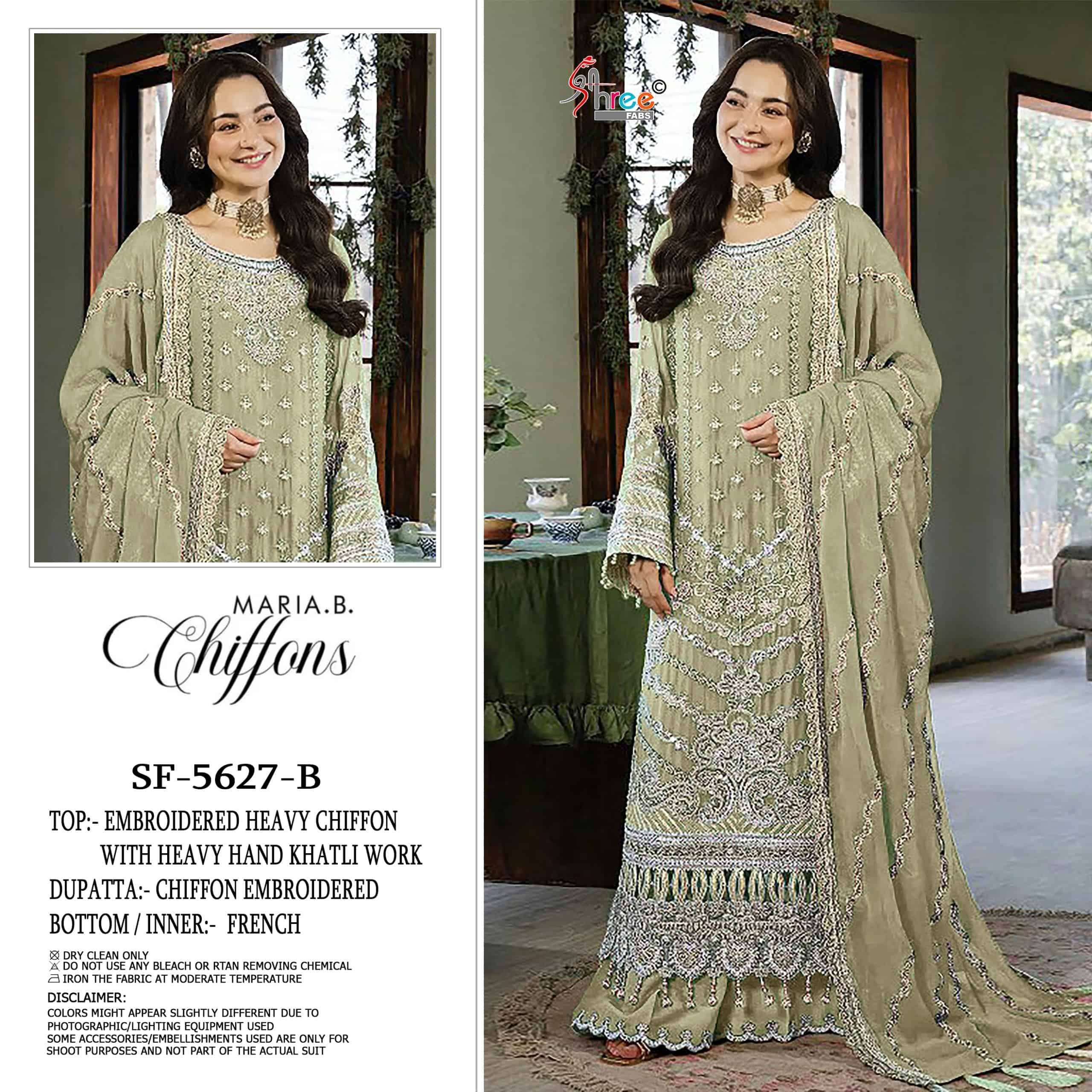 SHREE FAB SF-5627 Chiffon Embroidery Pakistani Suit