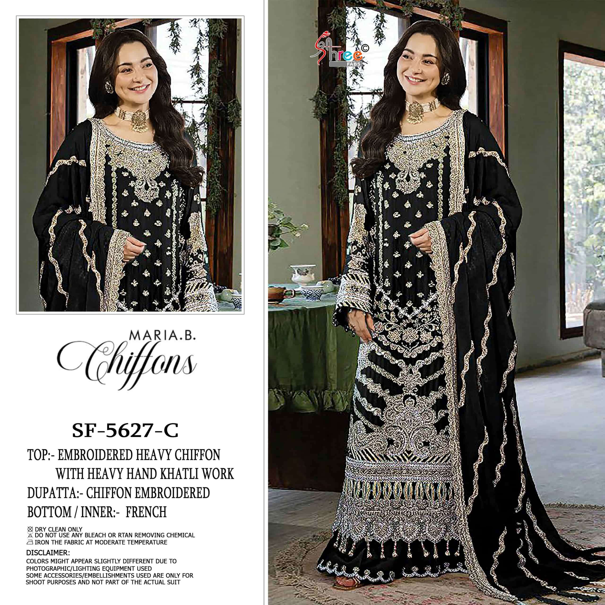 SHREE FAB SF-5627 Chiffon Embroidery Pakistani Suit