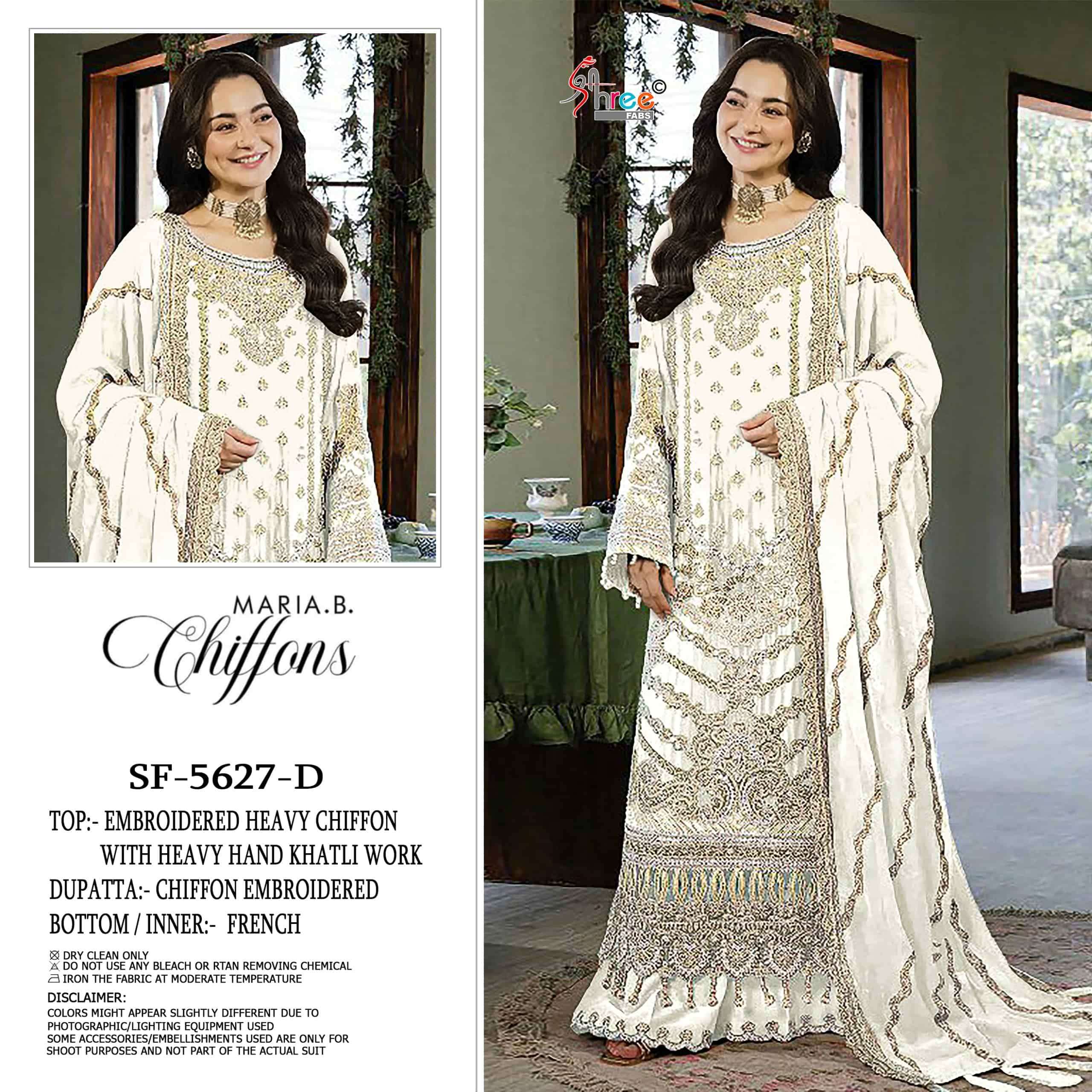 SHREE FAB SF-5627 Chiffon Embroidery Pakistani Suit