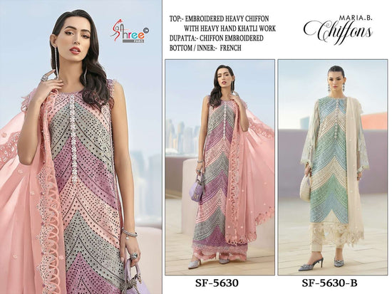 Shree Fab SF - 5630 Chiffon Dress Material - Amrah Wholesale