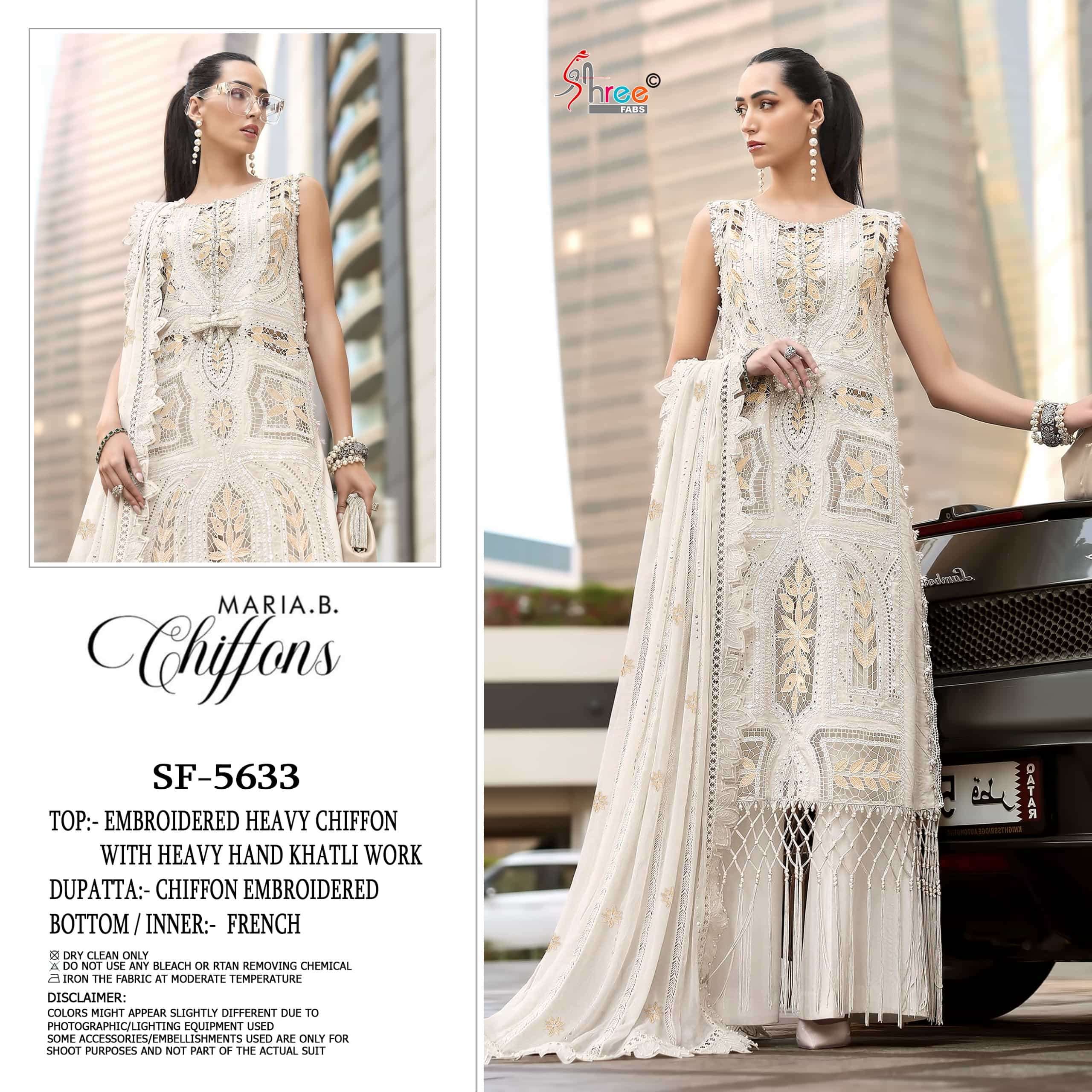 Shree Fab SF-5633 Chiffon Embroidered Pakistani Suit