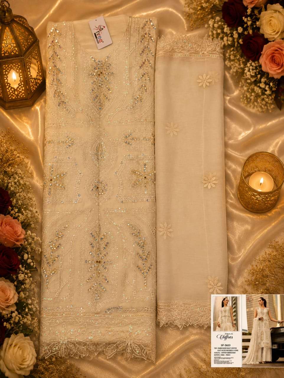 Shree Fab SF-5633 Chiffon Embroidered Pakistani Suit