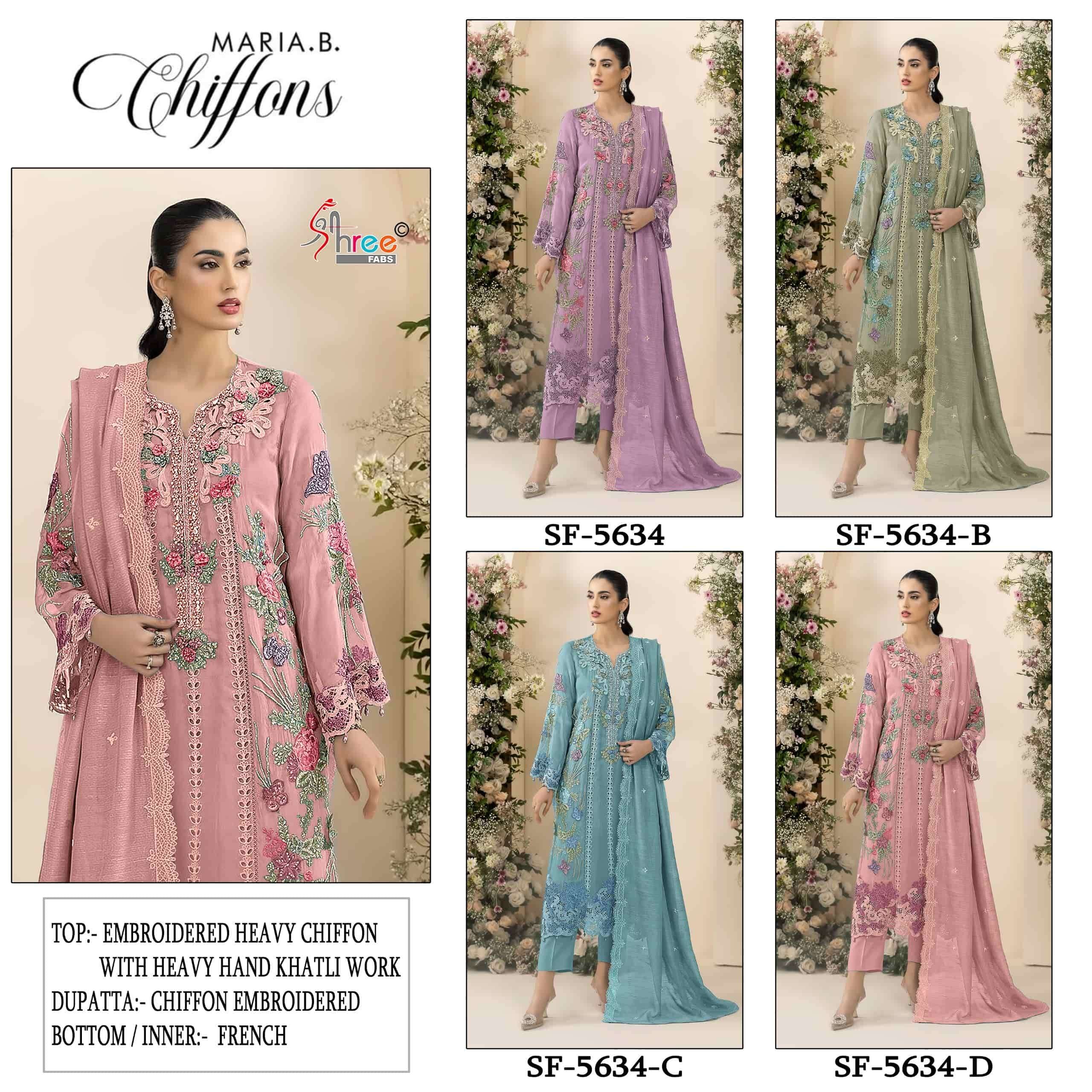 SHREE FAB SF-5634 Heavy Chiffon Embroidery Pakistani Suit