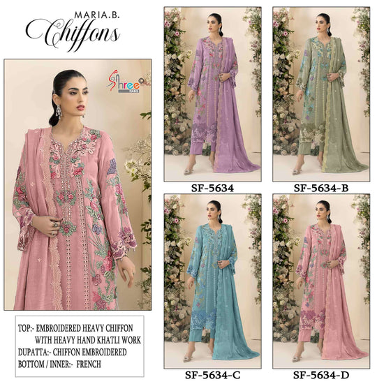 SHREE FAB SF-5634 Heavy Chiffon Embroidery Pakistani Suit