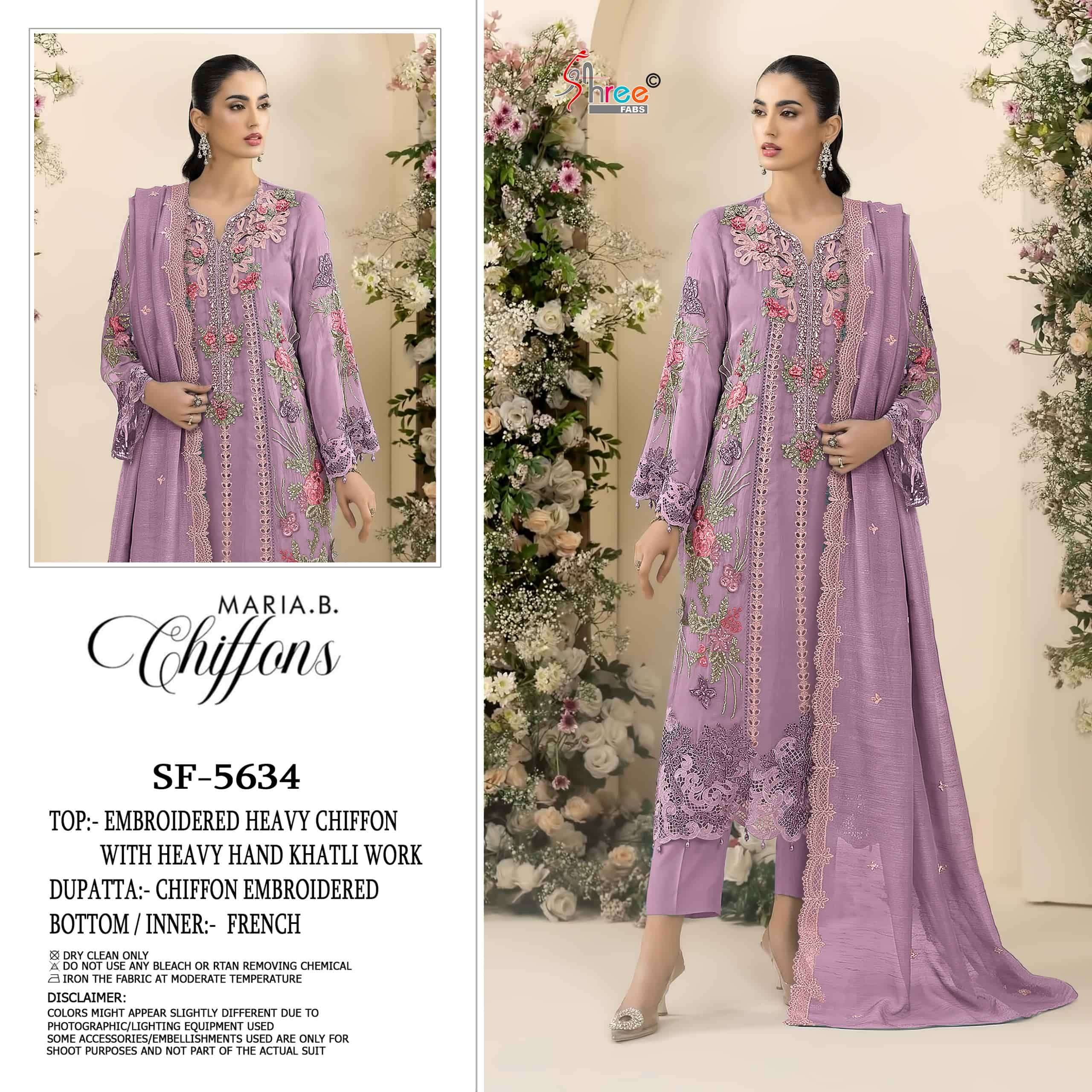 SHREE FAB SF-5634 Heavy Chiffon Embroidery Pakistani Suit