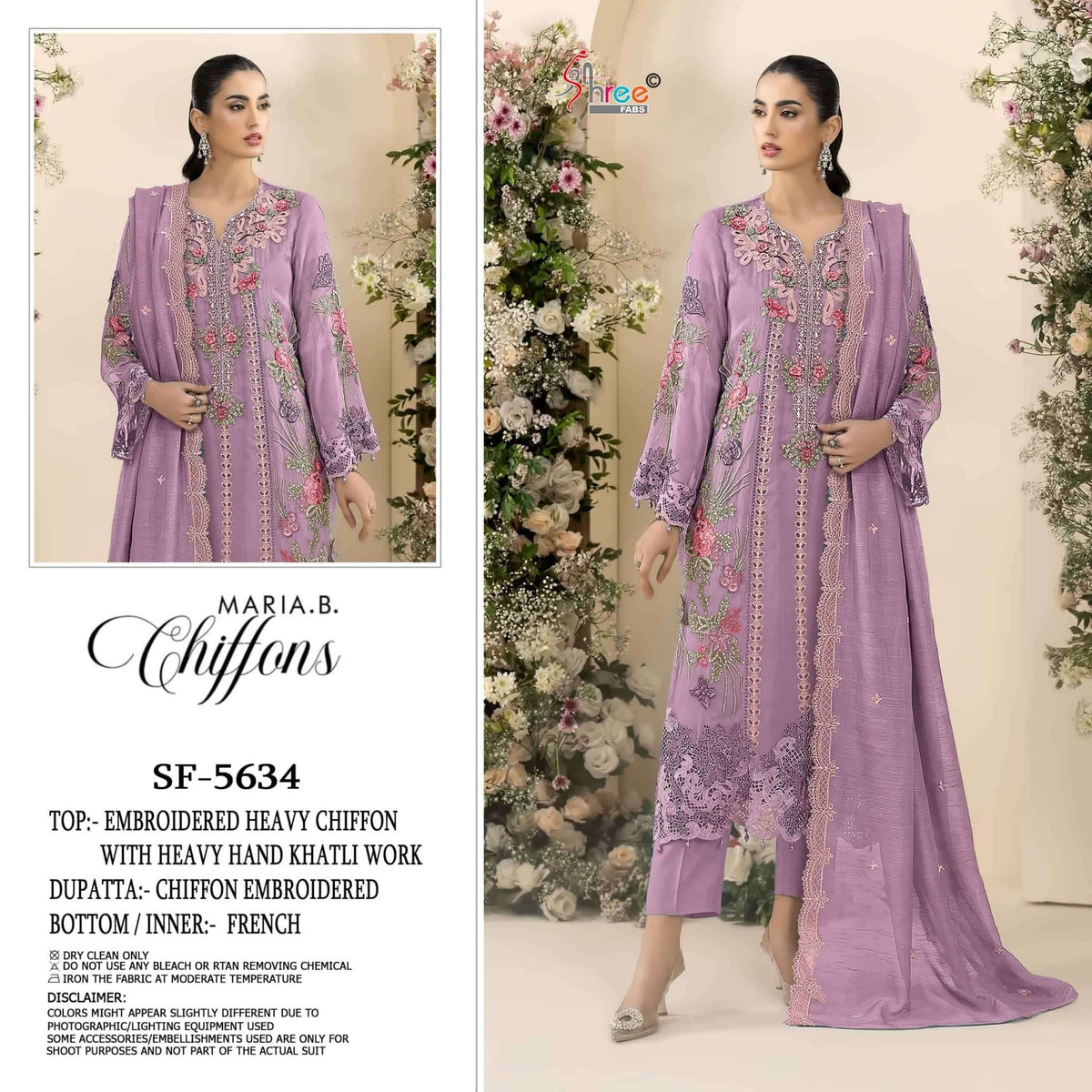 SHREE FAB SF-5634 Heavy Chiffon Embroidery Pakistani Suit - Amrah Wholesale