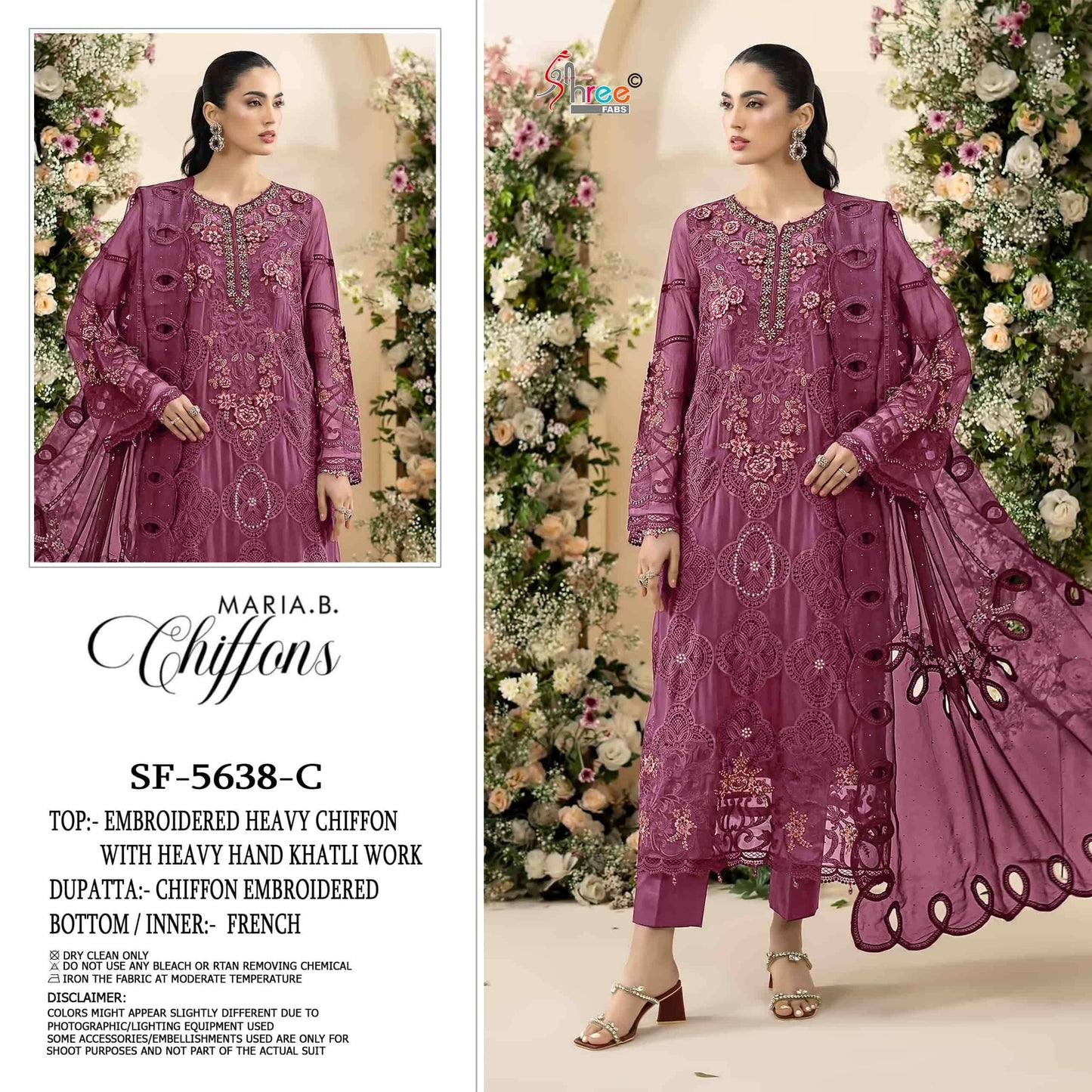SHREE FAB SF-5638 Chiffon Pakistani Suit