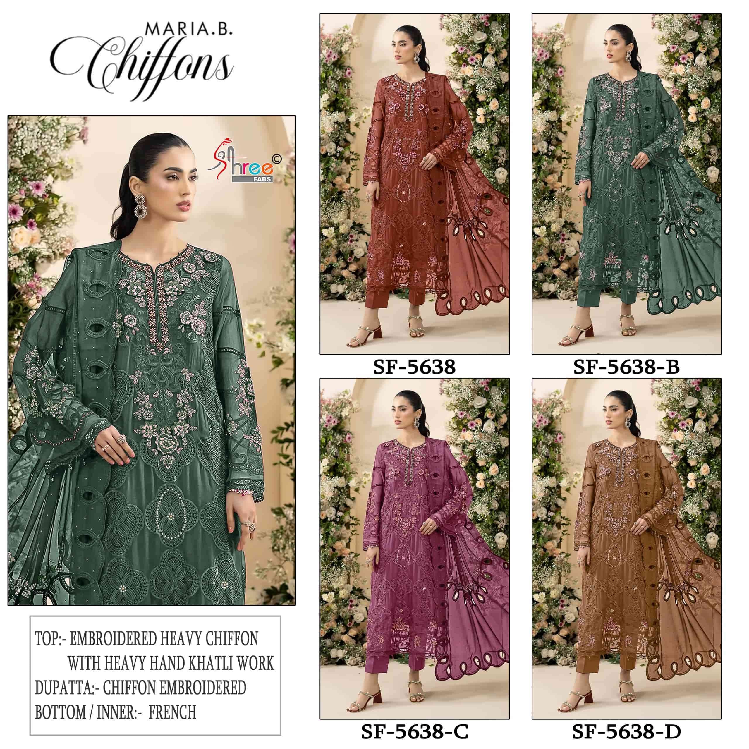 SHREE FAB SF-5638 Chiffon Pakistani Suit