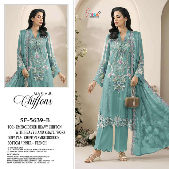 Shree Fab SF-5639 Chiffon Heavy Embroidery Pakistani Suit Set