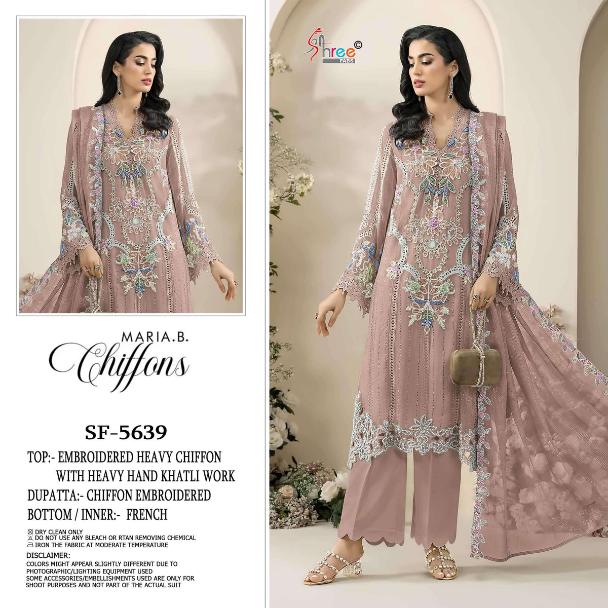 Shree Fab SF-5639 Chiffon Heavy Embroidery Pakistani Suit Set