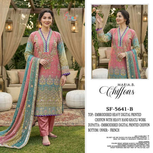Shree Fab SF-5641 Chiffon Khatli Embroidered Printed Pakistani Suit