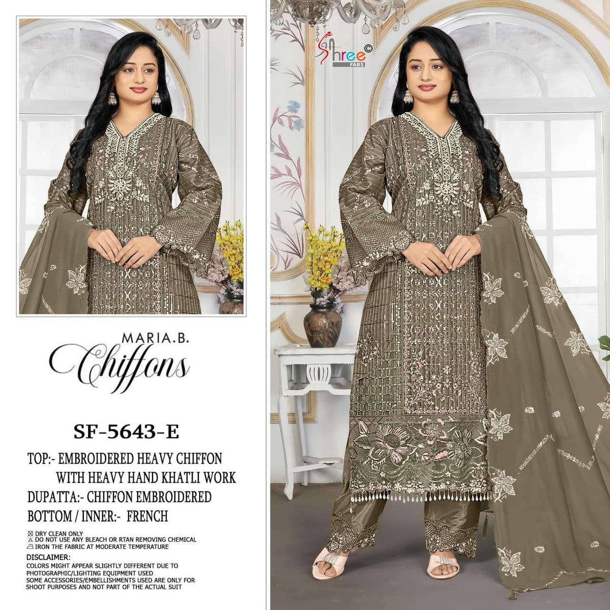 Shree Fab SF-5643 Chiffon Semi Stitched Pakistani Suit