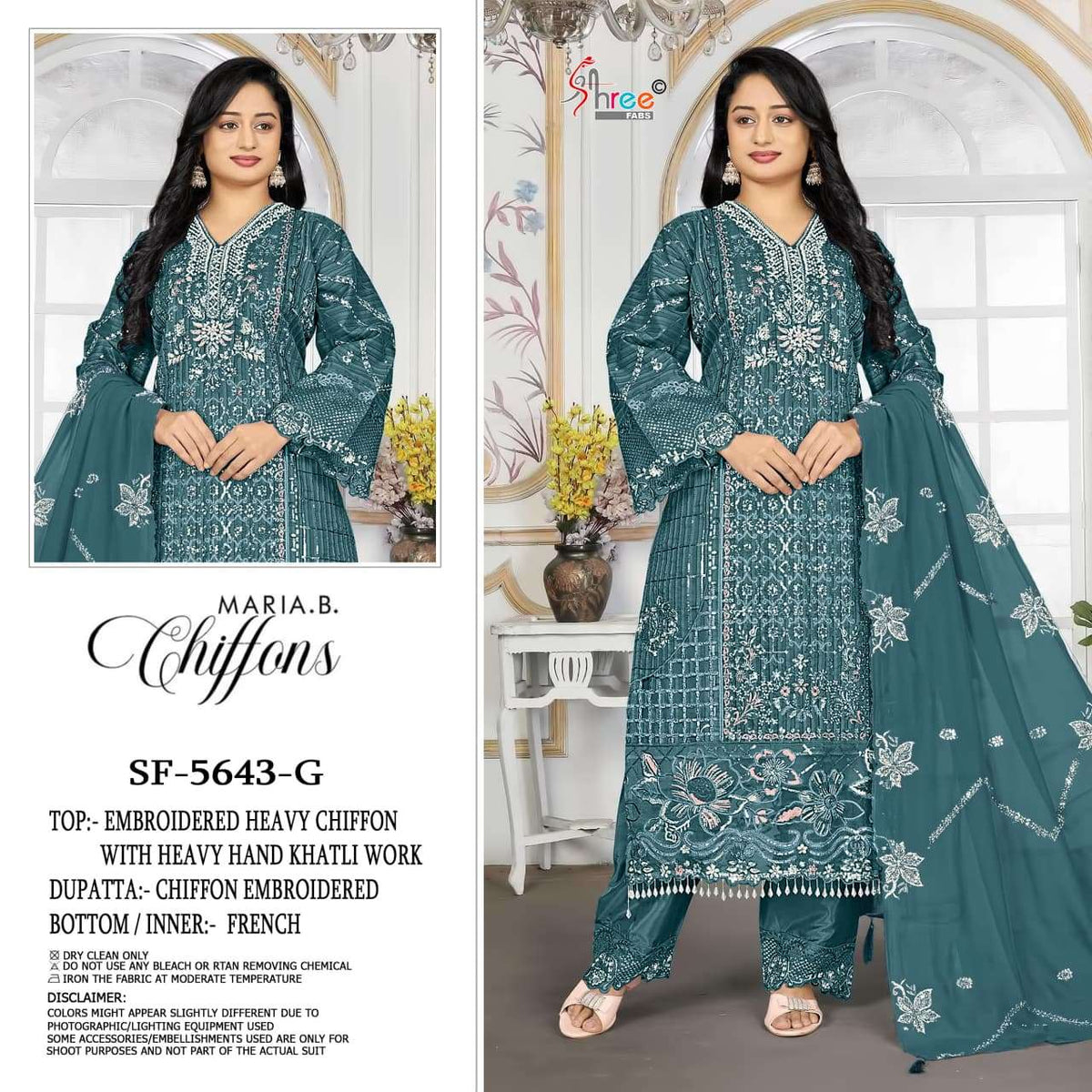 Shree Fab SF-5643 Chiffon Semi Stitched Pakistani Suit