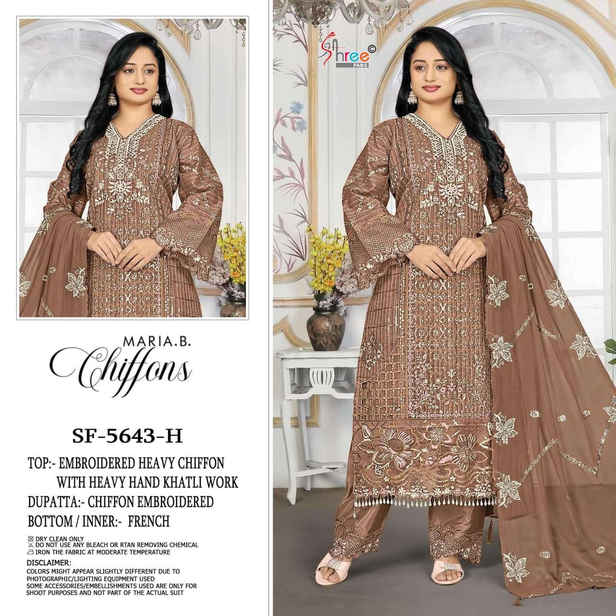 Shree Fab SF-5643 Chiffon Semi Stitched Pakistani Suit