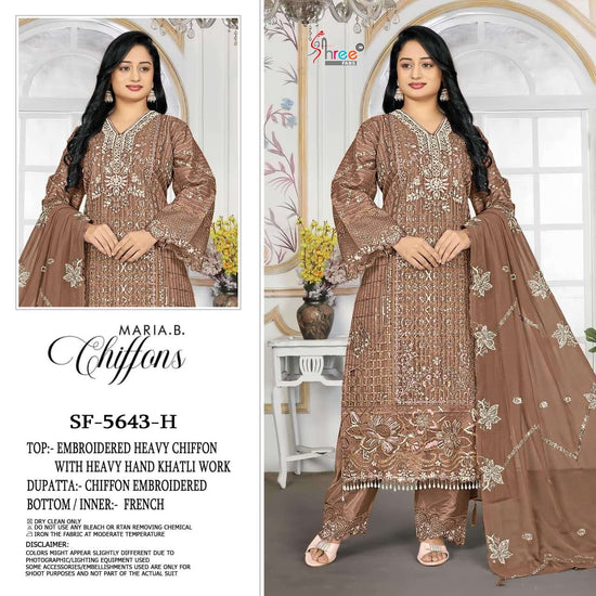 Shree Fab SF-5643 Chiffon Semi Stitched Pakistani Suit