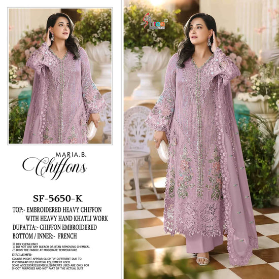 Shree Fab SF-5650 Chiffon Embroidered Pakistani Salwar Suit