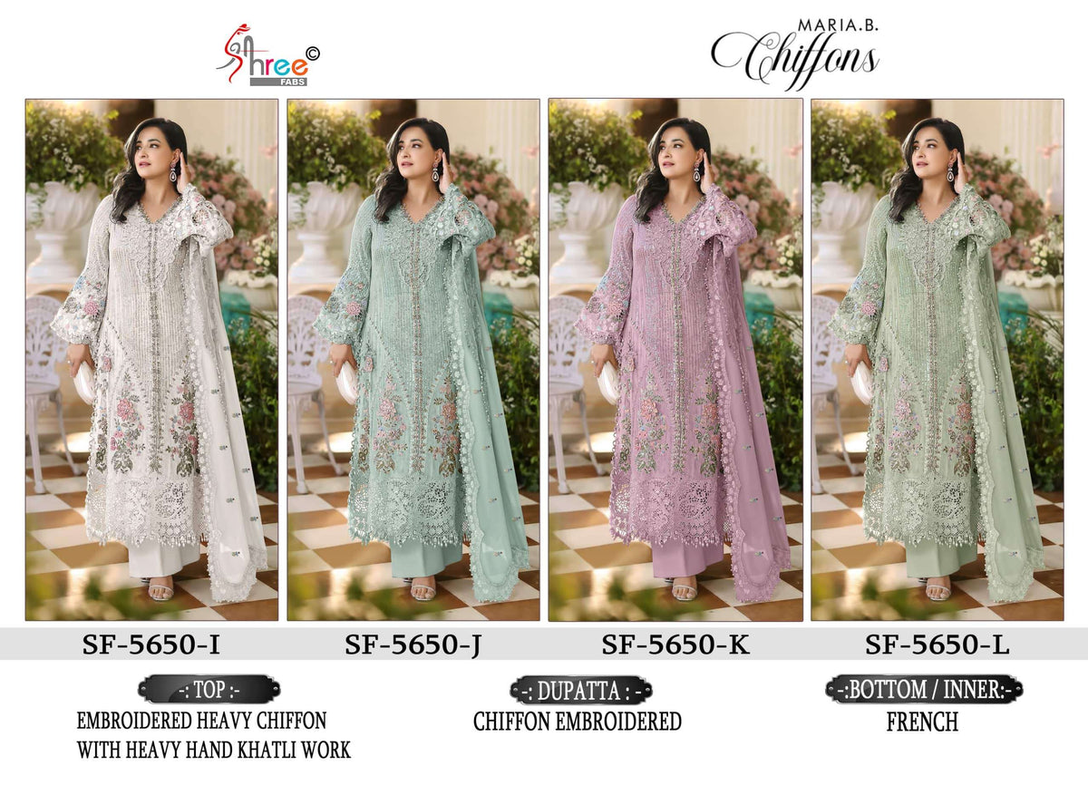 Shree Fab SF-5650 Chiffon Embroidered Pakistani Salwar Suit
