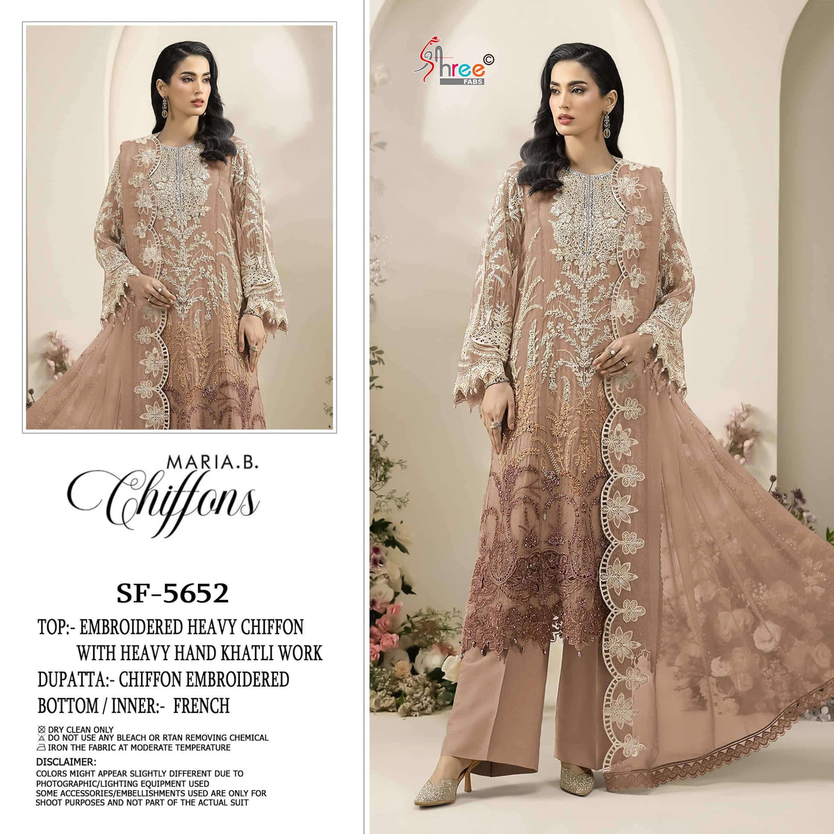 Shree Fab SF-5652 Chiffon Embroidered Pakistani Suit