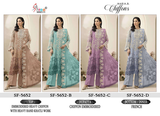 Shree Fab SF-5652 Chiffon Embroidered Pakistani Suit