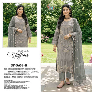 Shree Fab SF-5653 Chiffon Khatli Work Embroidered Pakistani Suit