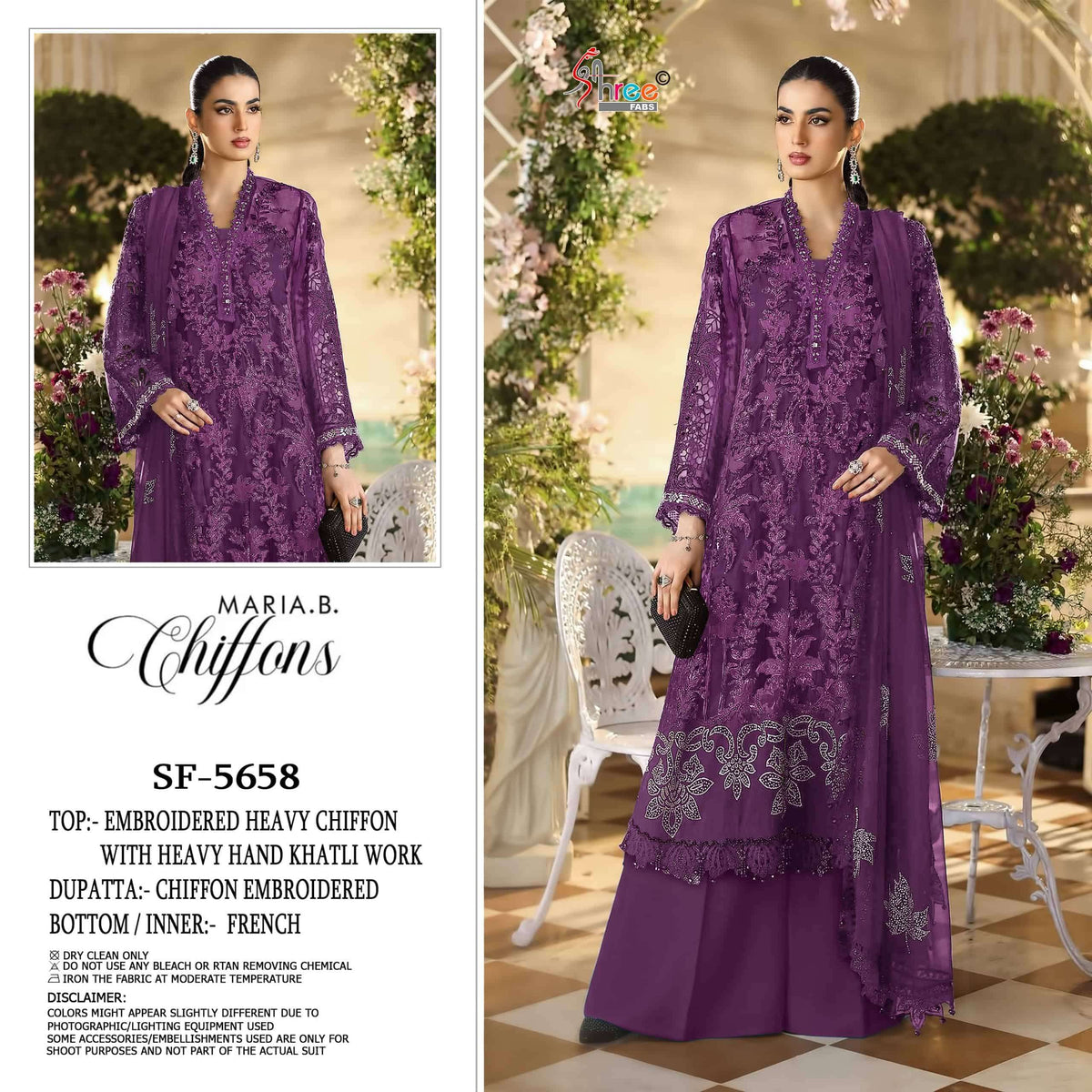 Shree Fab SF-5658 Chiffon Embroidered Pakistani Suit Set
