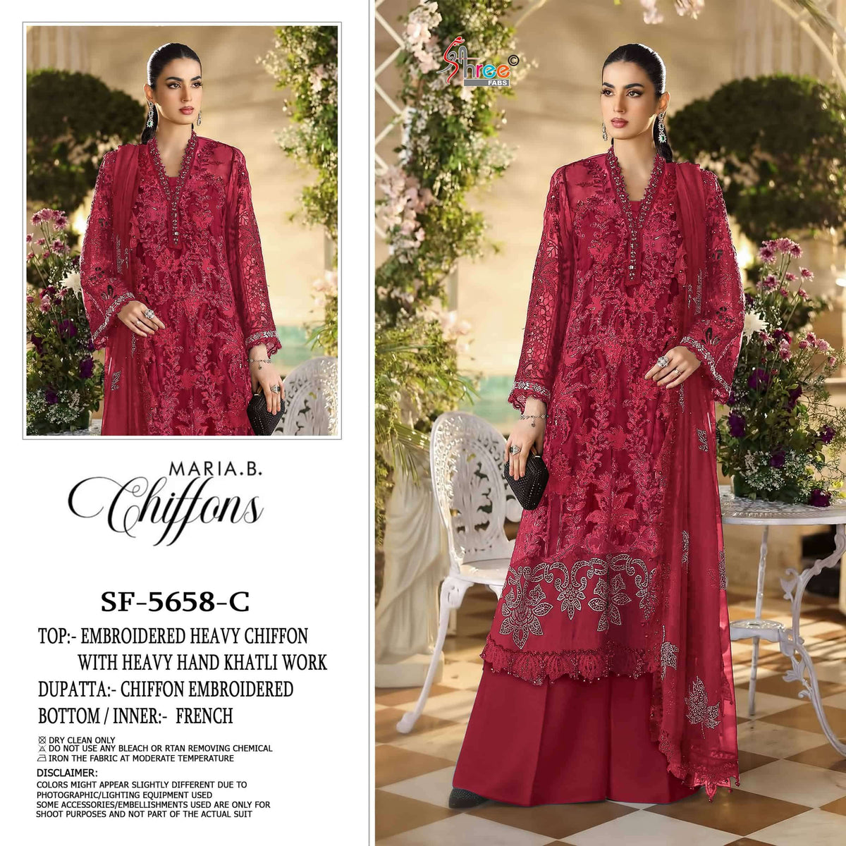Shree Fab SF-5658 Chiffon Embroidered Pakistani Suit Set