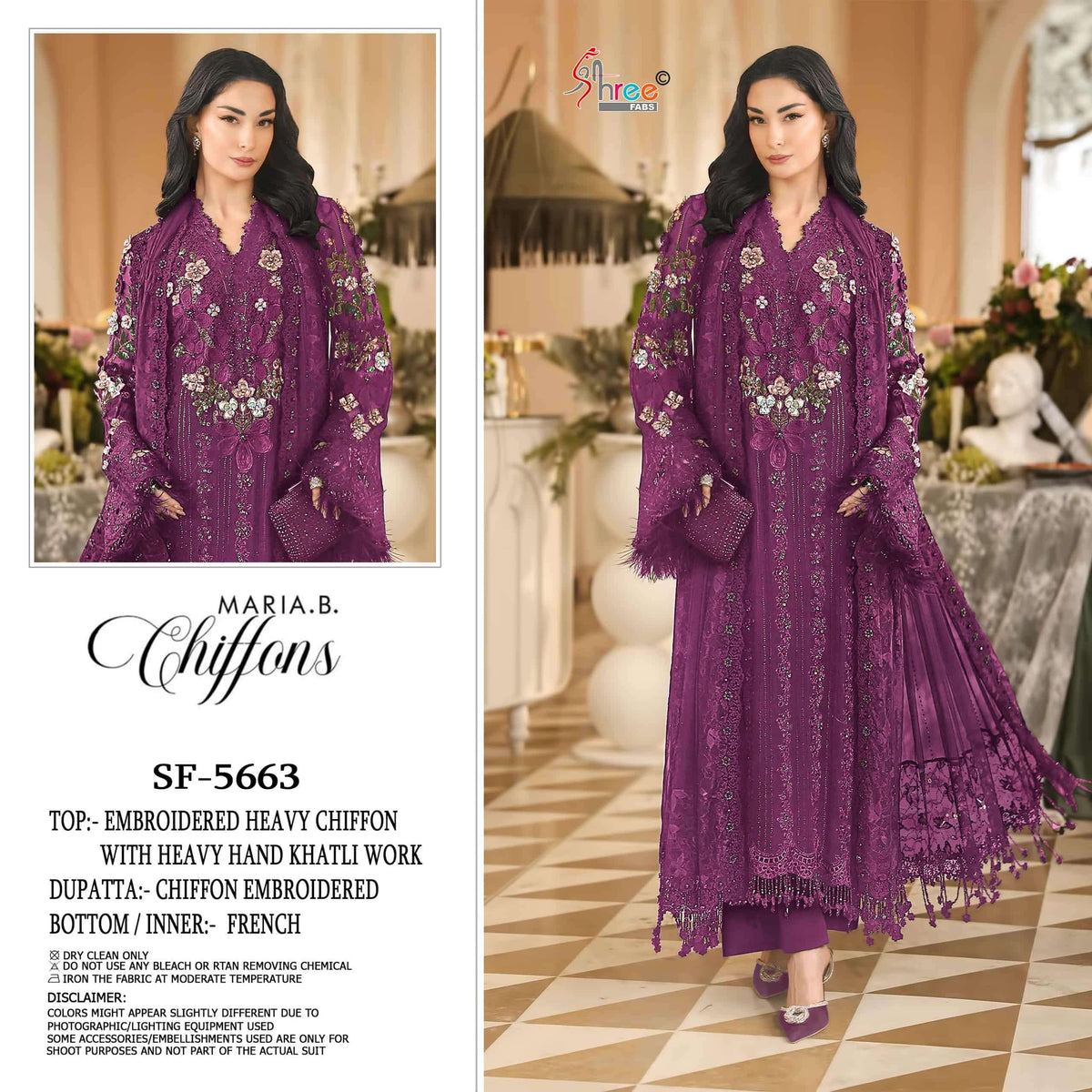 Shree Fab SF-5663 Chiffon Embroidered Pakistani Festive Wear Salwar Suit