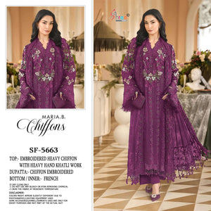 Shree Fab SF-5663 Chiffon Embroidered Pakistani Festive Wear Salwar Suit