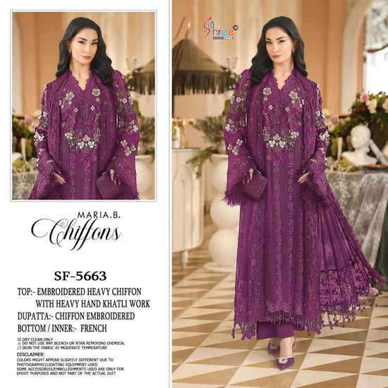 Shree Fab SF-5663 Chiffon Embroidered Pakistani Festive Wear Salwar Suit