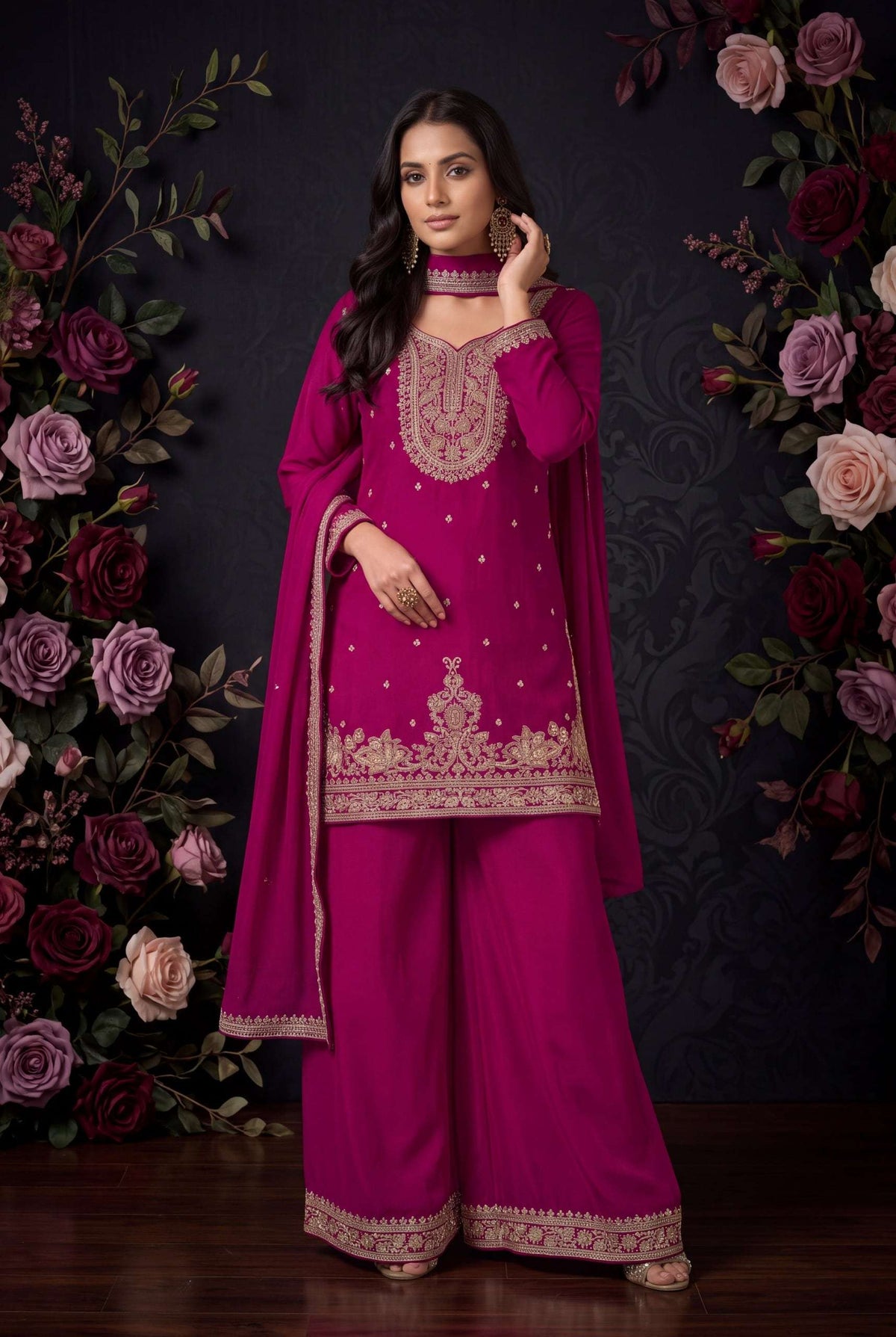 Aurraa Dia Chinon Embroidered Ready to Wear Punjabi Salwar Suit Set