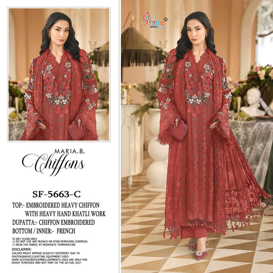 Shree Fab SF-5663 Chiffon Embroidered Pakistani Festive Wear Salwar Suit