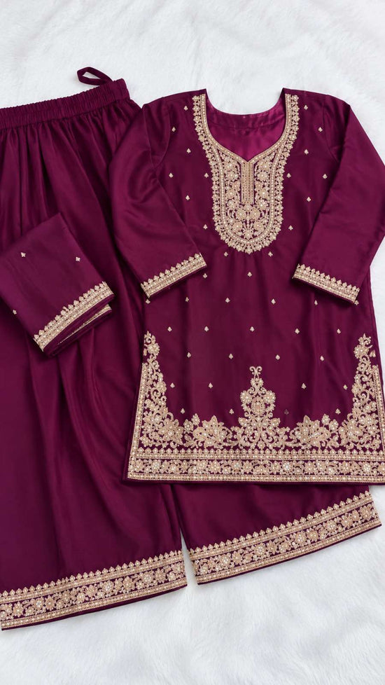 Aurraa Dia Chinon Embroidered Ready to Wear Punjabi Salwar Suit Set