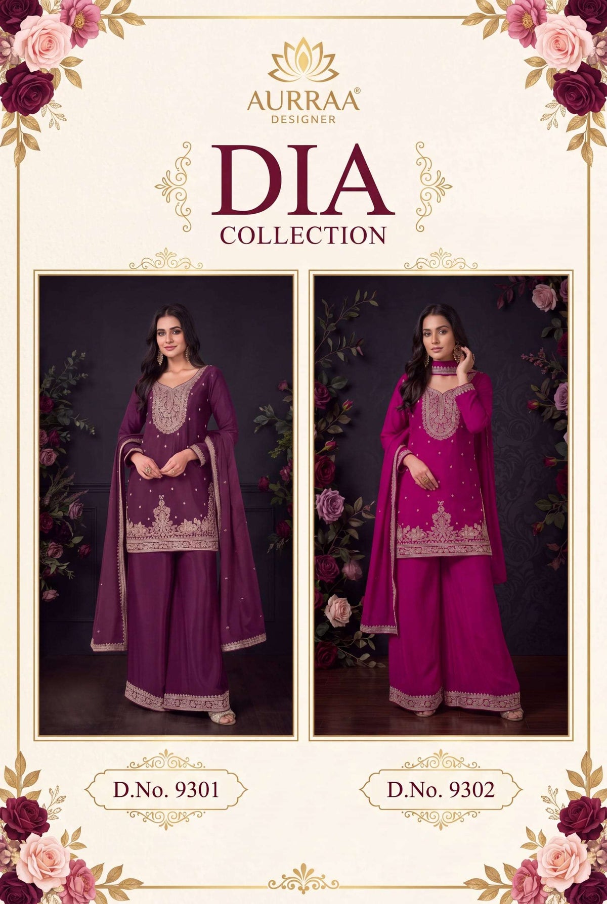 Aurraa Dia Chinon Embroidered Ready to Wear Punjabi Salwar Suit Set