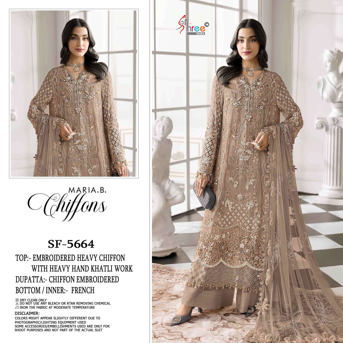 Shree Fab SF-5664 Chiffon Embroidered Moti Work Pakistani Salwar Suit