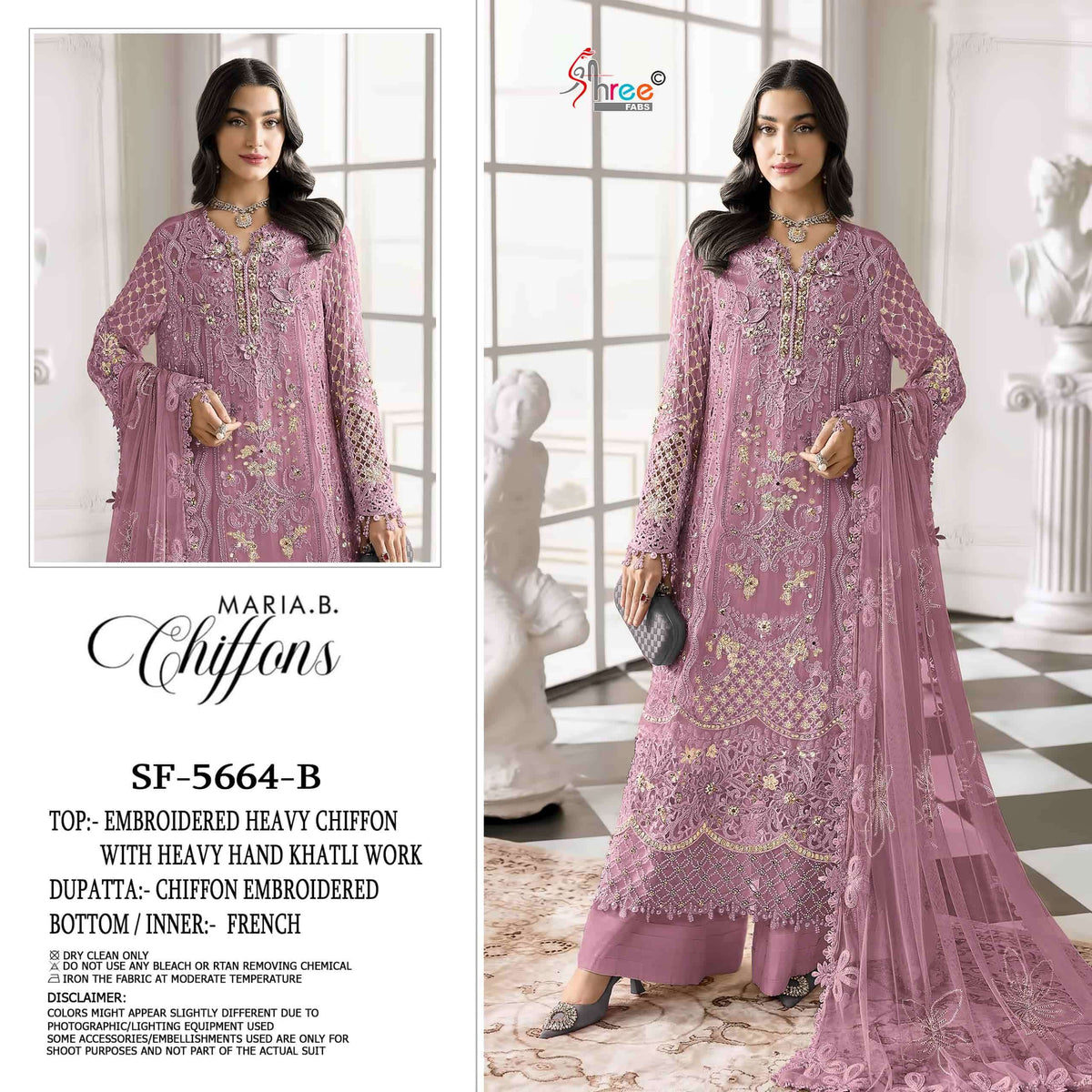 Shree Fab SF-5664 Chiffon Embroidered Moti Work Pakistani Salwar Suit