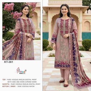 Shree Fabs Kt 361 Muslin Pakistani Suit - Amrah Wholesale