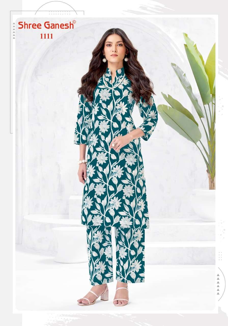 Shree Ganesh Ananya Vol 1 Cotton Printed Co Ord Set
