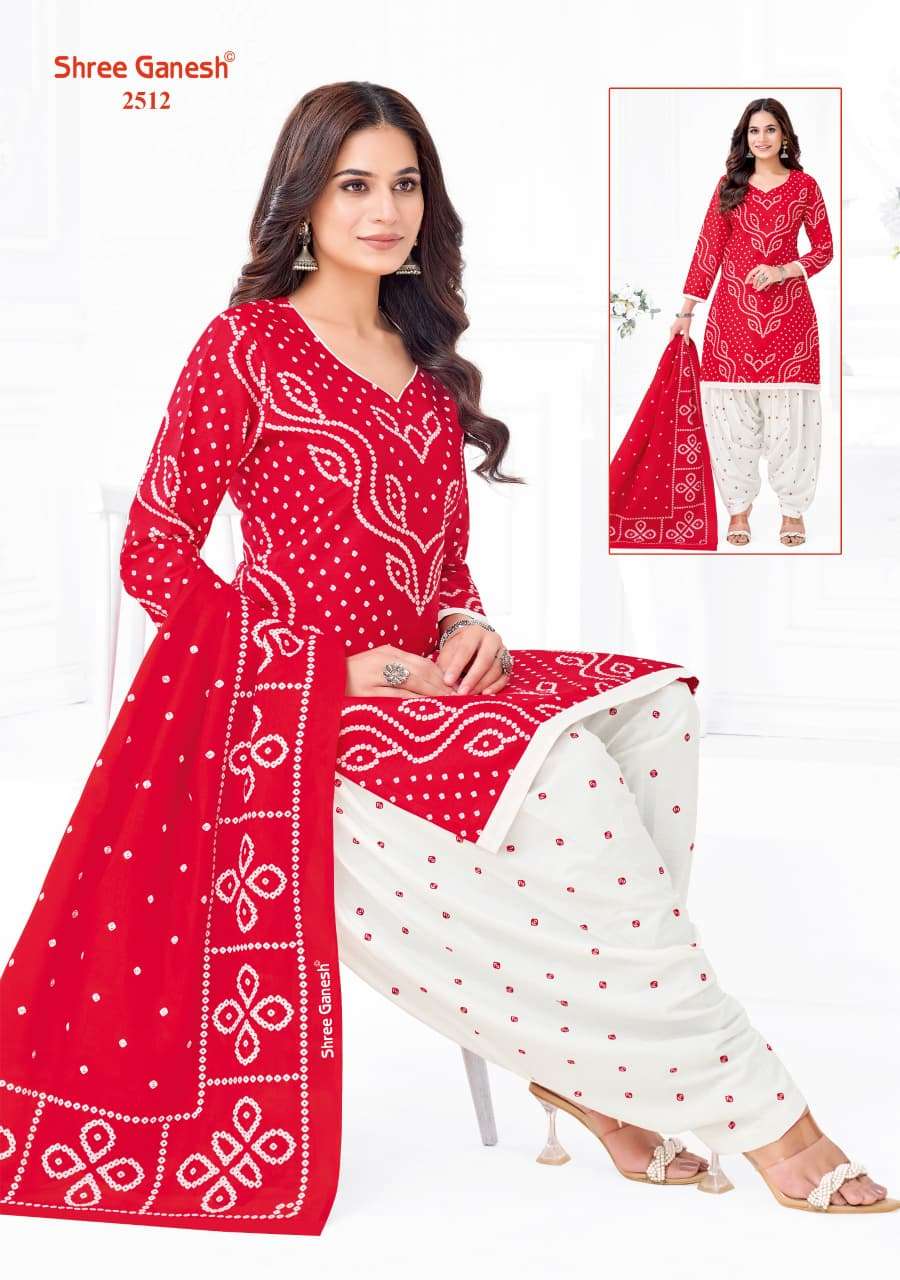 Shree Ganesh Bandhani Vol 5 Heavy Cotton Bandhani Dress Material