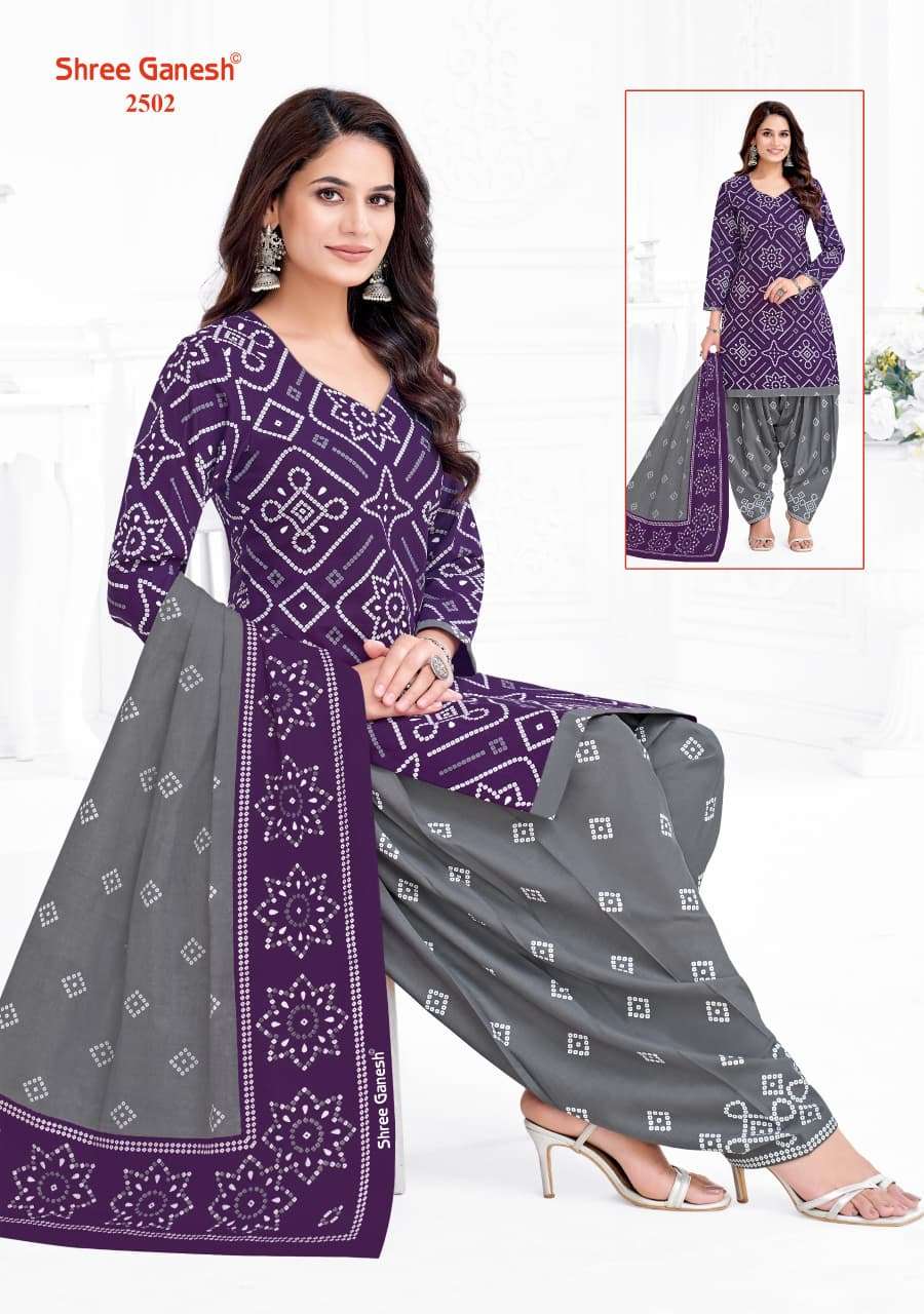 Shree Ganesh Bandhani Vol 5 Heavy Cotton Bandhani Dress Material