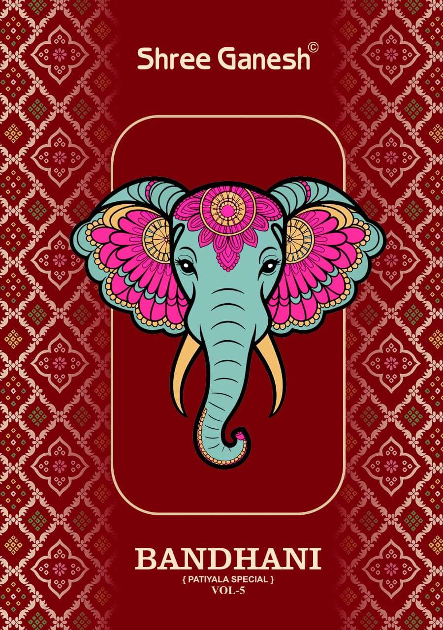 Shree Ganesh Bandhani Vol 5 Heavy Cotton Bandhani Dress Material